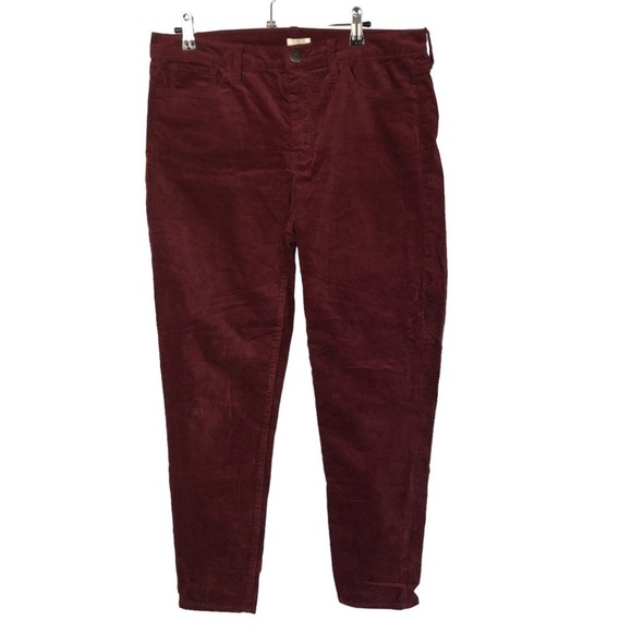 J. Crew Red Velvet High Rise Skinny Jeans 31 - Picture 2 of 4